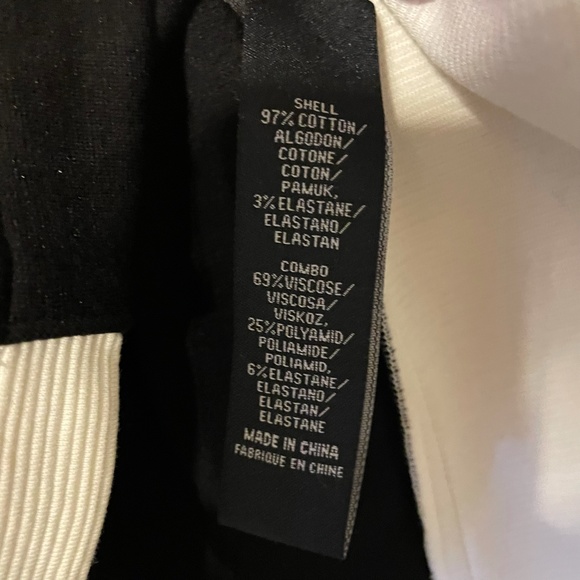 Tibi Short Sleeve Midi Black & White Color Block Stripe Shift Dress Size S - Picture 5 of 6